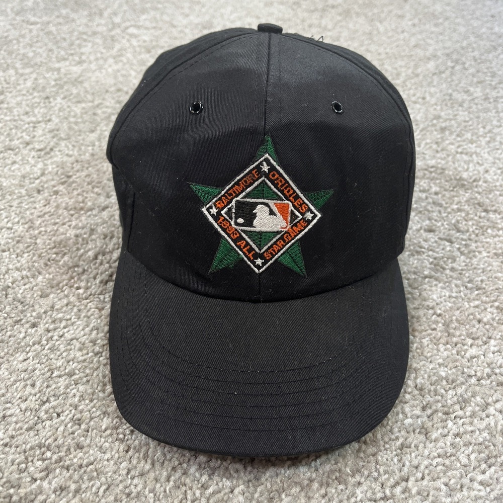 Vtg Baltimore Orioles Hat Cap 1993 All Star Game Miller Beer Snapback 90s‎ HTS